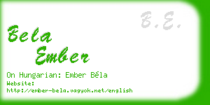 bela ember business card