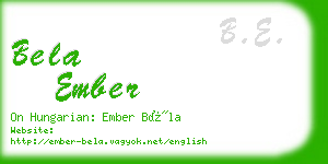 bela ember business card